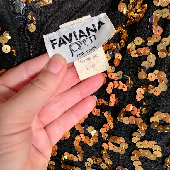 Black with Gold Sequins Prom/Evening mini Dress 👗 - Picture 5 of 5